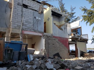 Gili Trawangan, Spuren des Erdbeben vom 05.08.18